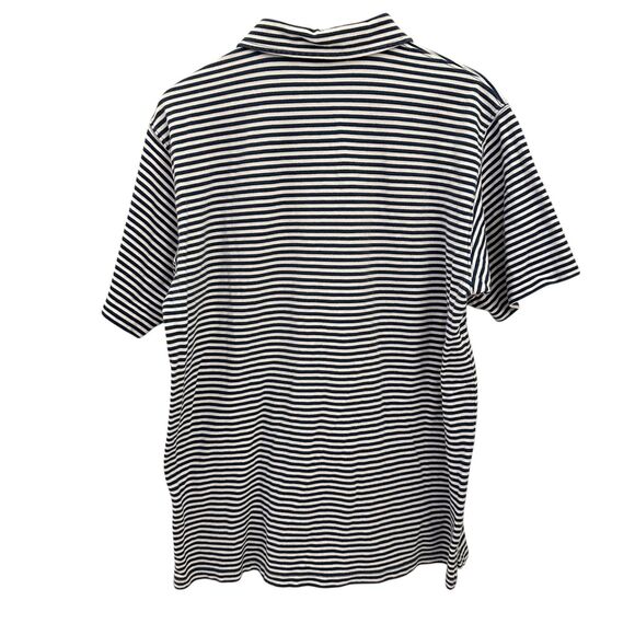 Vineyard Vines Men's Blue and White Stripe Nautical Cotton Polo Shirt Size L - Picture 2 of 5